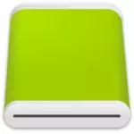Imagem vetorial de ícone verde do disco rígido
