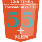 55 + FIMBA Championnat logo idée illustration vectorielle