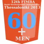 60 + FIMBA Campeonato logotipo idéia desenho vetorial