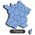 Vektör çizim Fransa'nın İlleri
