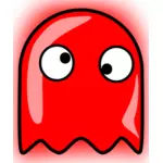 Image vectorielle de fantôme rouge icône