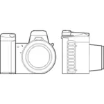 Vetor ortogonal desenho de câmera