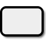 厚い黒いフレーム ベクター グラフィックスとの長方形の白いボタン