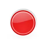 Botón rojo en los gráficos de marco rojo oscuro