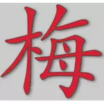 Vektorové ilustrace mei čínského znaku