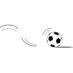 כדורגל הכדור מקפץ וקטור קליפ חלק