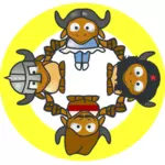 GNU 圈子矢量图像