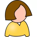 Векторное изображение значка девушка