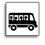 Ônibus estrada sinal vector imagem