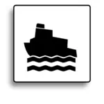 渡船船道路标志矢量图像