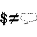 Ilustracja symbol Waluta Dolar