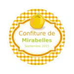 Étiquette de confiture de prune