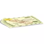 כרטיס ירוק וצהוב מפה גרפיקה וקטורית