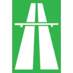 Desenho de entrada para rodovia seção roadsign vetorial