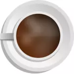 ناقلات التوضيح من فنجان القهوة الواقعية مع عرض أعلى