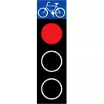 Векторный рисунок Красного светофора для велосипедов