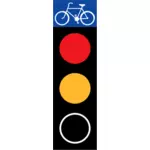 Vektorové ilustrace z červené a oranžové světlo semaforu pro jízdní kola
