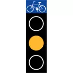 Sarı trafik ışık Bisiklet vektör görüntü