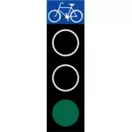 Zelený semafor pro jízdní kola Vektor Klipart