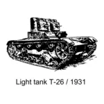 Image vectorielle char léger T-26 1931