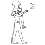 Ilustração vetorial de Thoth