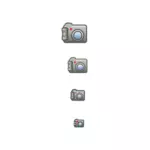 Цифровые фото камеры значок набор векторное изображение