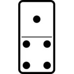 Domino karo 1-4 vektör çizim