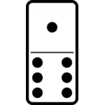 Domino telha gráficos vetoriais de 1-6