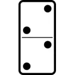 Domino ţiglă dublu două imagini vectoriale