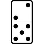Domino Karo 2-5 vektör görüntü