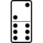 Domino placi de imagini de vector 2-6
