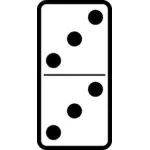 Domino tegola doppia tre immagine vettoriale