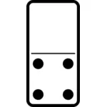 Domino ţiglă 0-4 vector imagine