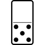 Domino ţiglă 0-5 vector imagine