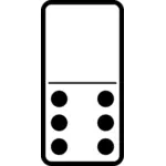 Domino kiremit 0-6 vektör görüntü