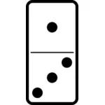 Domino karo 1-3 vektör görüntü