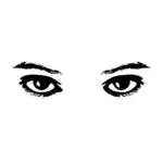 Vektorový obrázek ženy oči a obočí