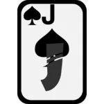 ClipArt vettoriali funky carta da gioco di Jack di picche