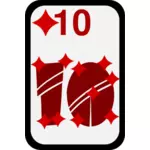 हीरे दिखलाना खेल कार्ड के दस वेक्टर क्लिप कला