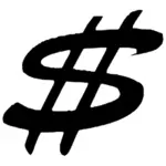 Gráficos del vector símbolo dólar