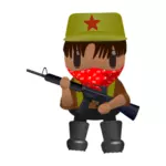 Revoluční voják s pistolí