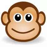 Tecknad monkey's ansikte