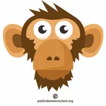 Caricatura cara de mono