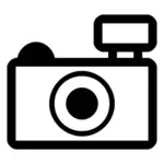 Простые Фото камеры наброски значок векторные иллюстрации