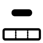 Slett tabell rad symbol