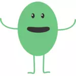 Vektor image av grønne egg monster