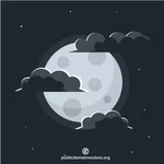 Měsíc v oblacích