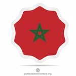 Art de clip d'autocollant de drapeau du Maroc