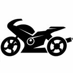 Fichier coupé de silhouette de moto
