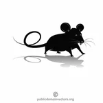 Mouse siluet vektör küçük resim